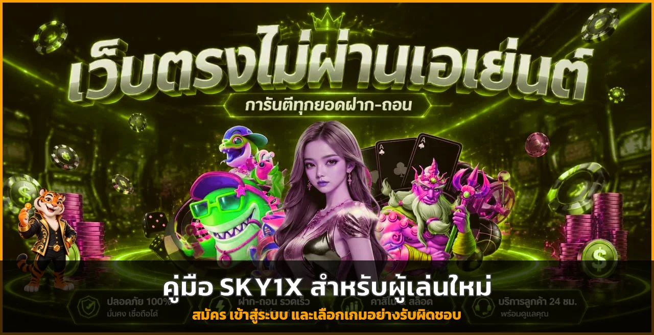 SKY1X คู่มือสมัคร เข้าสู่ระบบ และเลือกเกมสำหรับมือใหม่